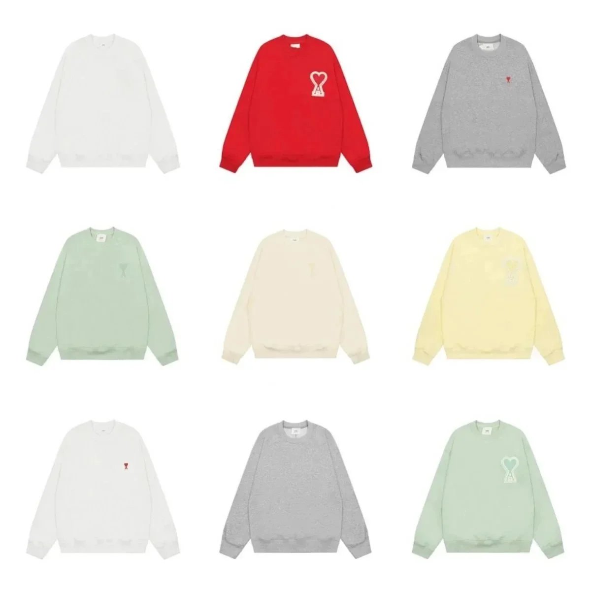 Saint Tears Minimalist Embroidered Heart Sweatshirt White Hoodie - 3