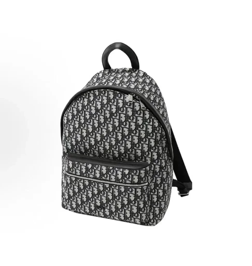 Dior Oblique Monogram Black and White Canvas Backpack - 11