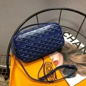 Goyard Saint Louis PM Blue Leather Crossbody Bag - 1