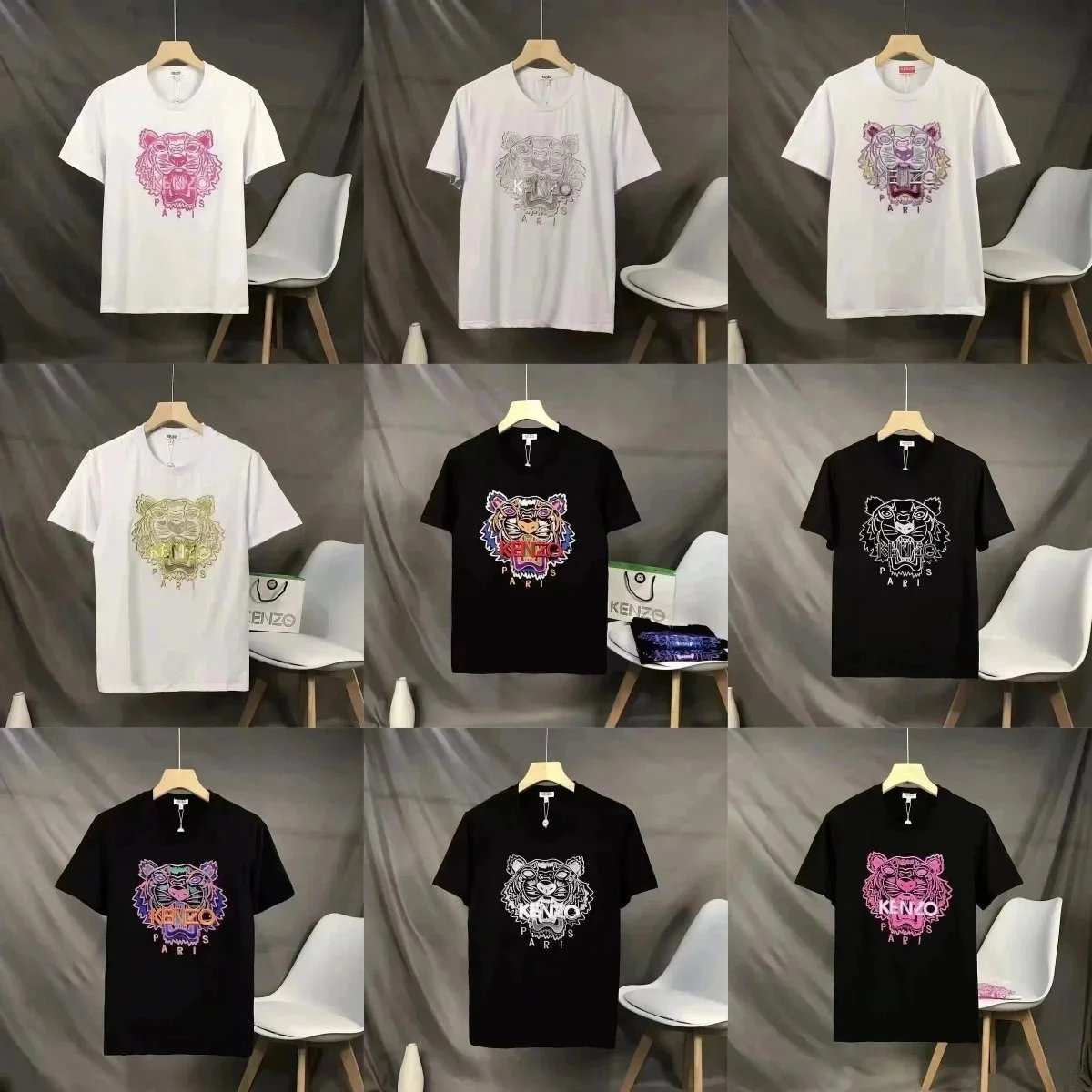 Kenzo Paris Tiger Head Graphic T-Shirt