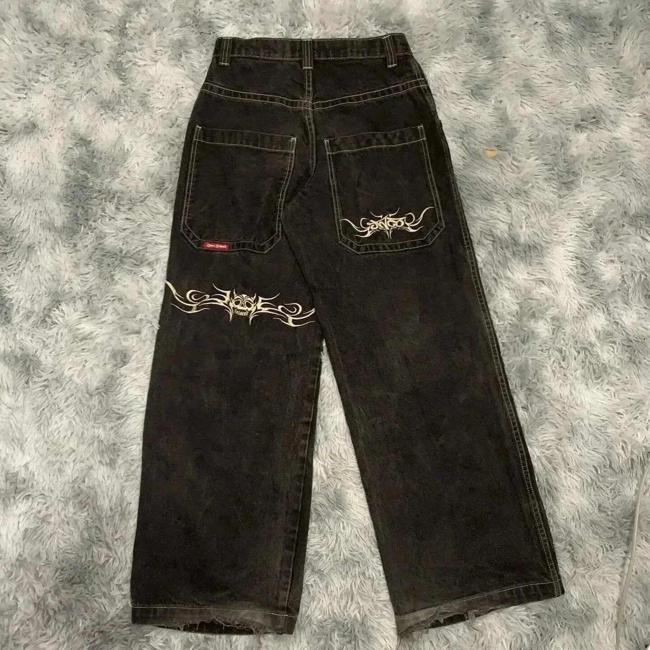 Gallery Dept. Distressed Star Embroidery Light Wash Jeans - 7