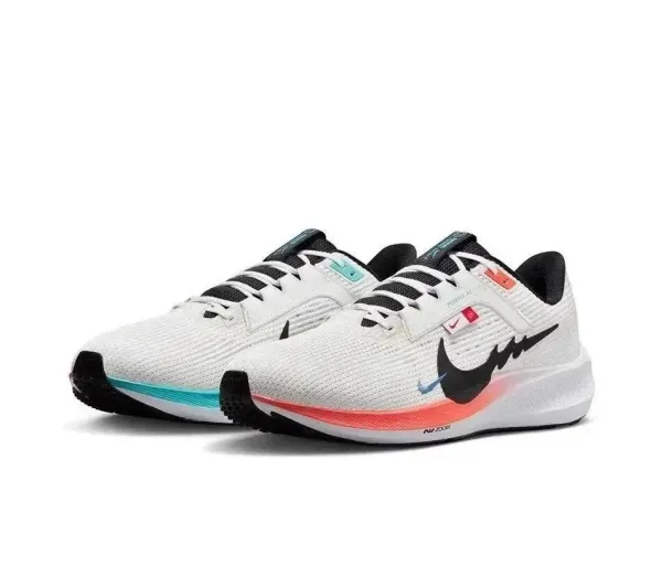 Nike Pegasus 40 White Navy Red Running Shoes - 6