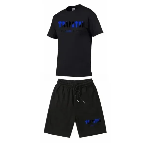 Travstar Logo Print Black Two-Piece Set - 1