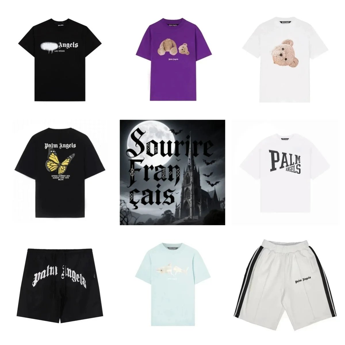 Palm Angels Graphic T-Shirt and Shorts