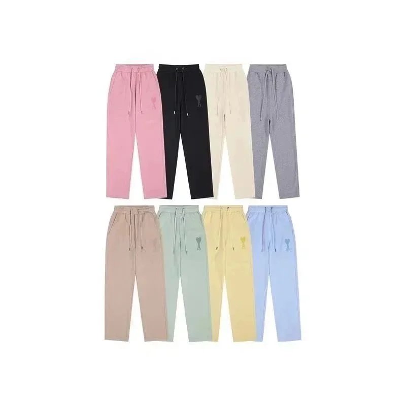 Ami Paris Heart Logo Sweatpants Light Blue - 3