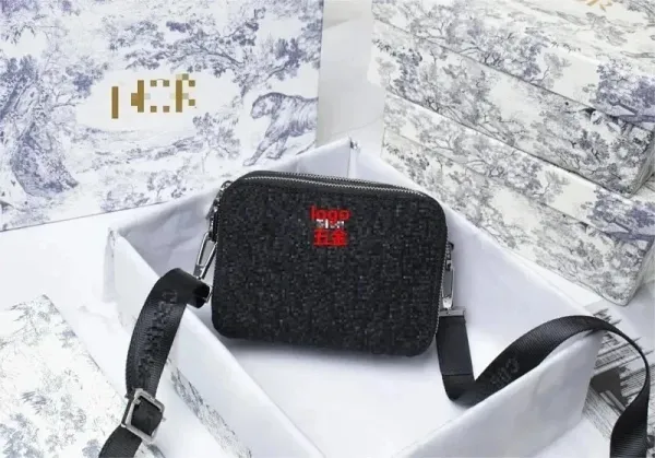 Digital Pionker Pixelated Logo Crossbody Bag Black - 1