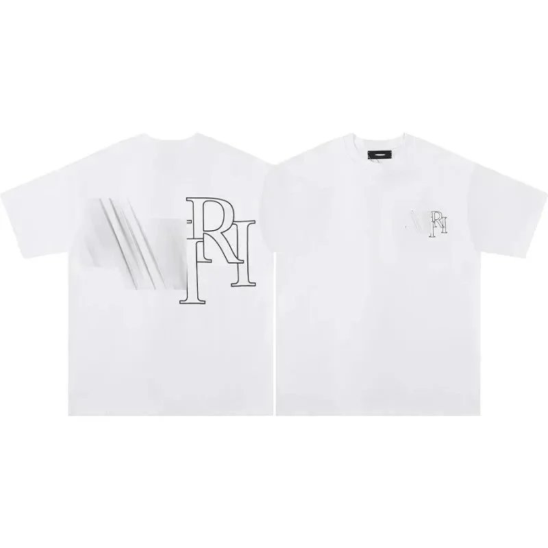 Off-White RI Logo Outline White T-Shirt - 1