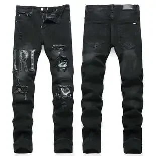 Saint Tears Distressed Logo Washed Denim Jeans - 11