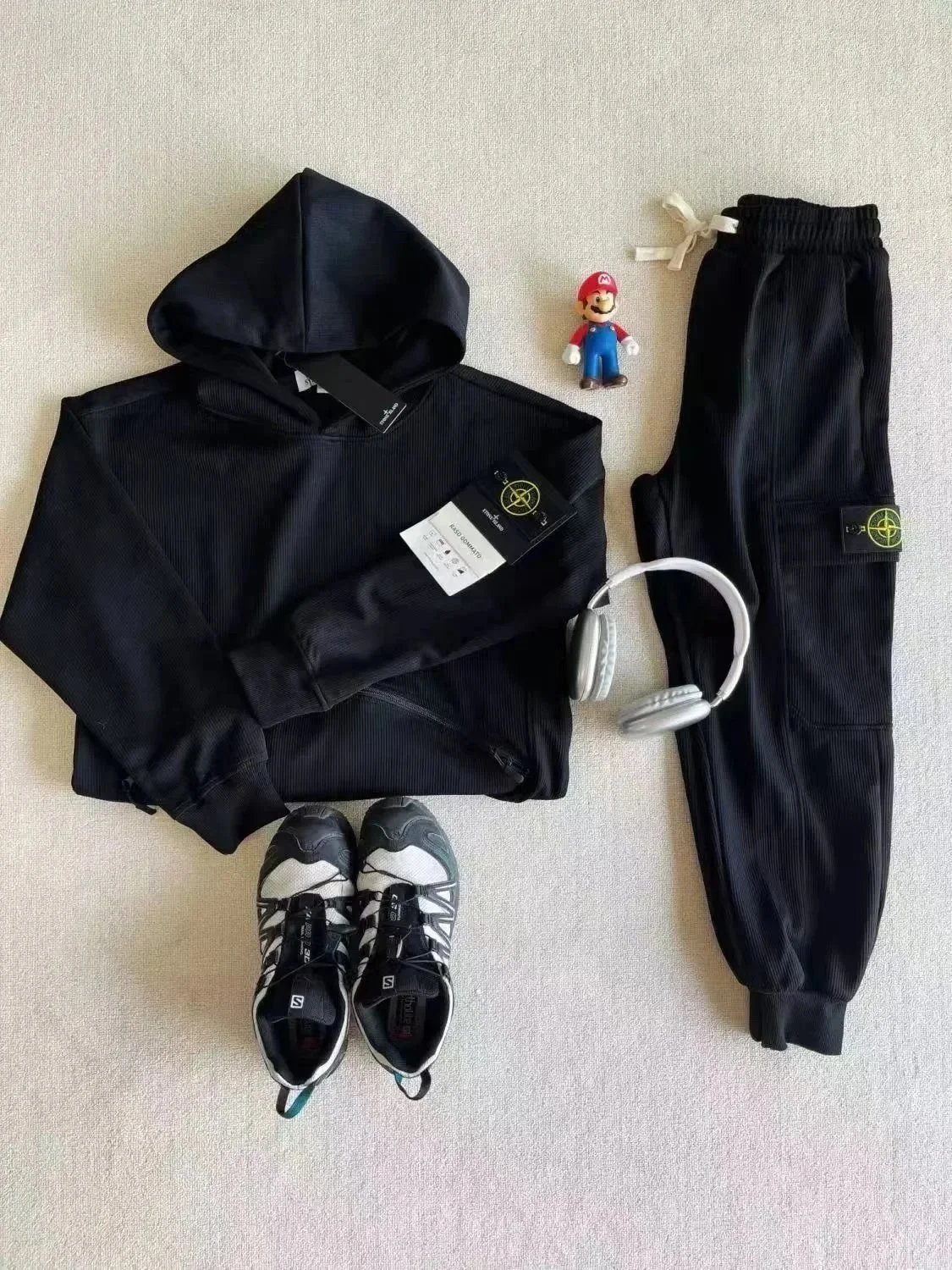 Stone Island Black T-Shirt with Compass Patch - 5