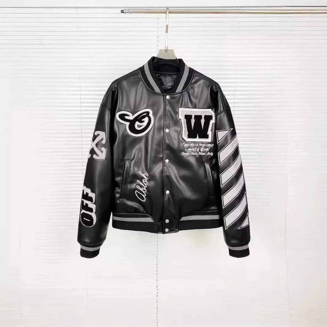Off-White x ACM Letterman Jacket Beige Outerwear - 5
