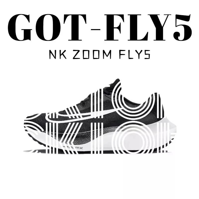 Nike Zoom Fly 5 Black/White Running Shoes - 1