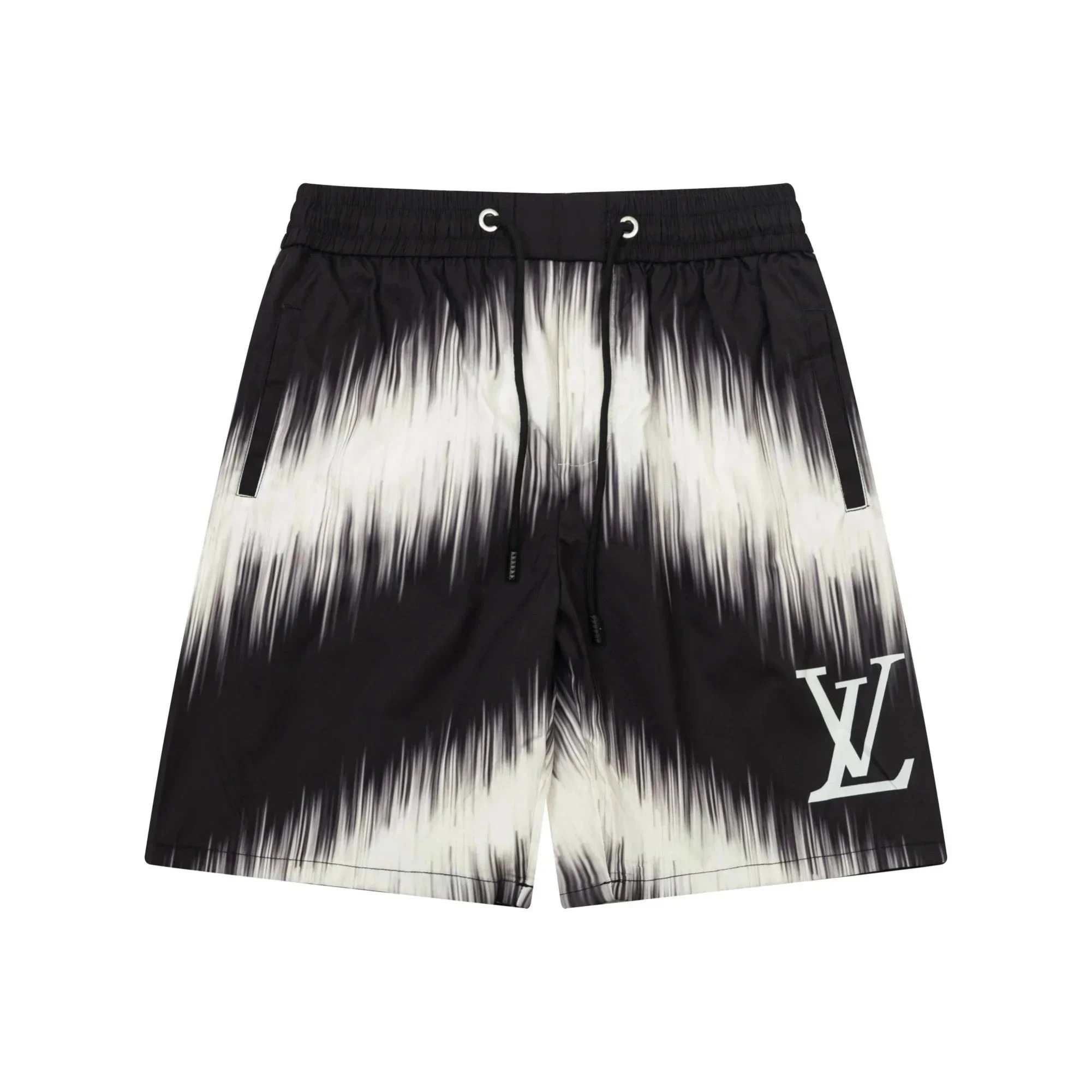 Louis Vuitton Monogram Gradient Swim Shorts Black White - 1