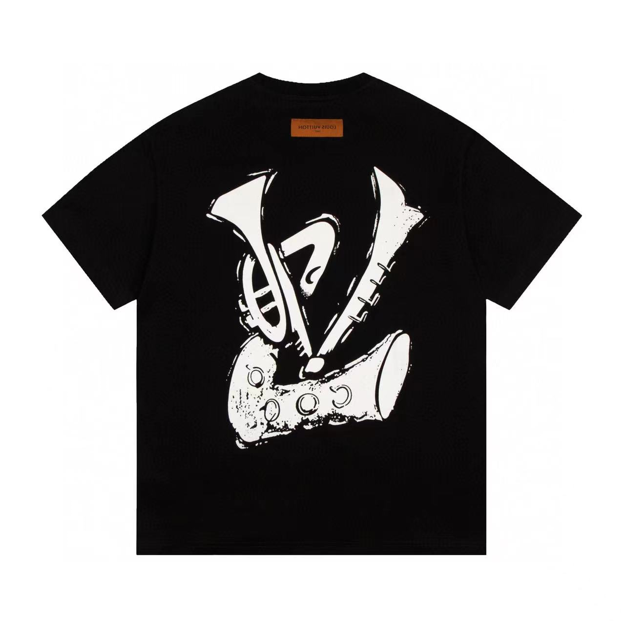 Louis Vuitton x Yoji Yamamoto Black Graphic T-Shirt - 9