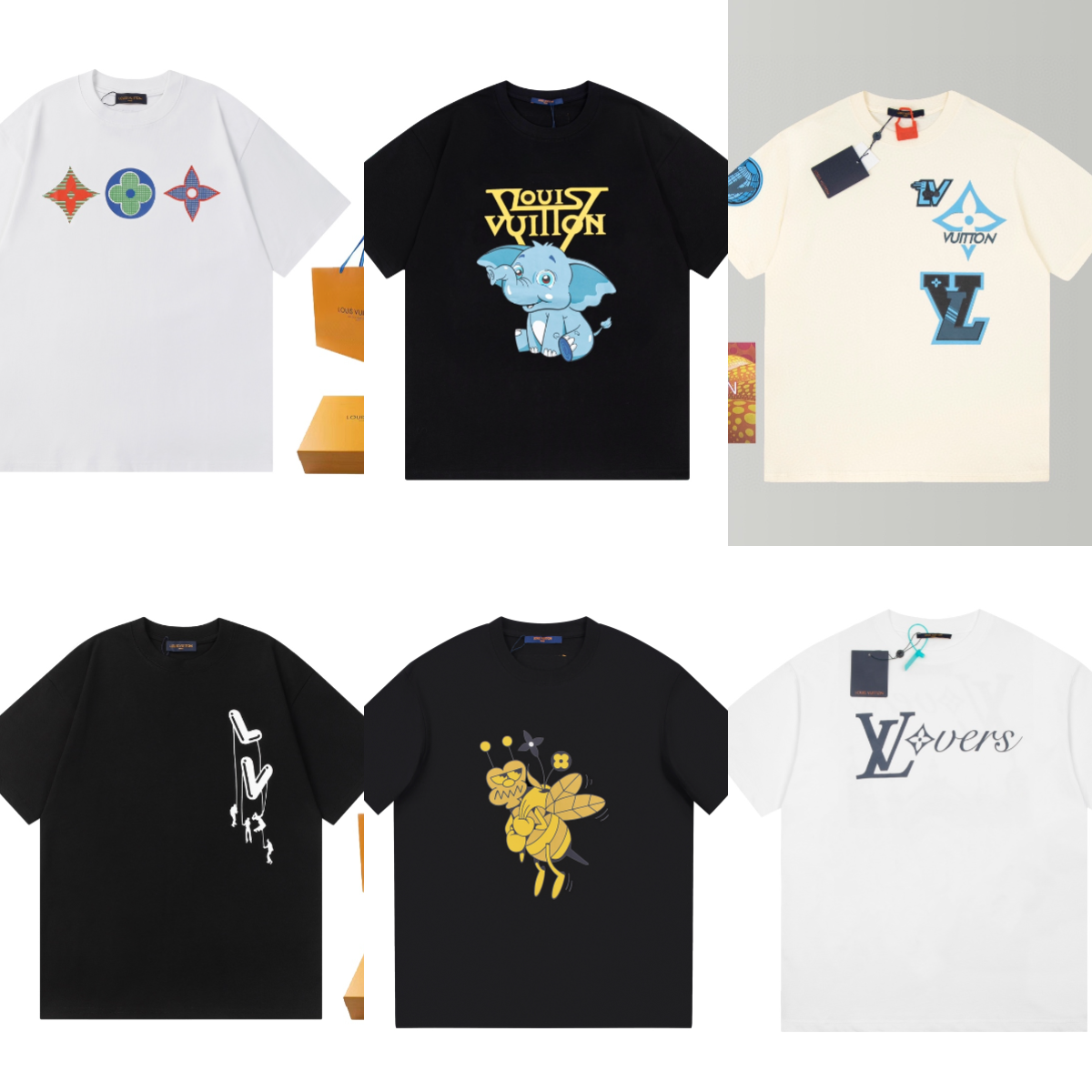 Louis Vuitton Distressed Logo T-Shirt Black - 2