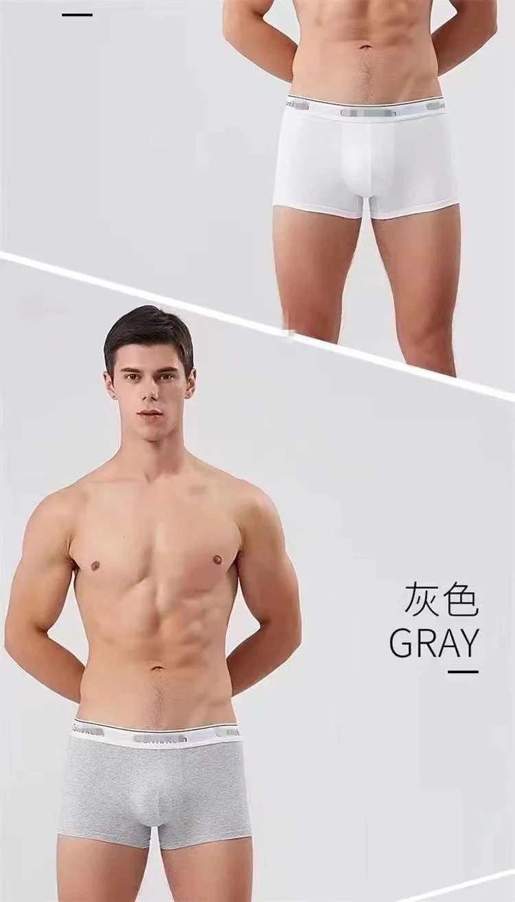 Cailelv Kelin Cotton Stretch Classic Fit Boxer Briefs Gray 3-Pack - 6