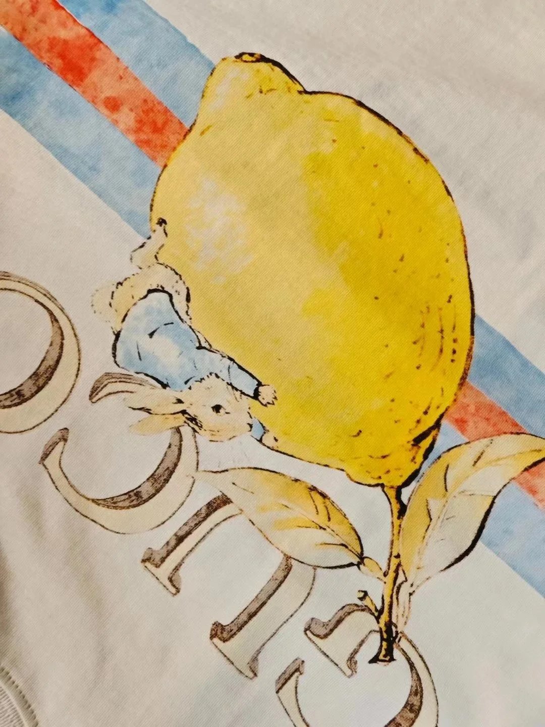 Gucci Cat Print Logo T-Shirt Beige - 4