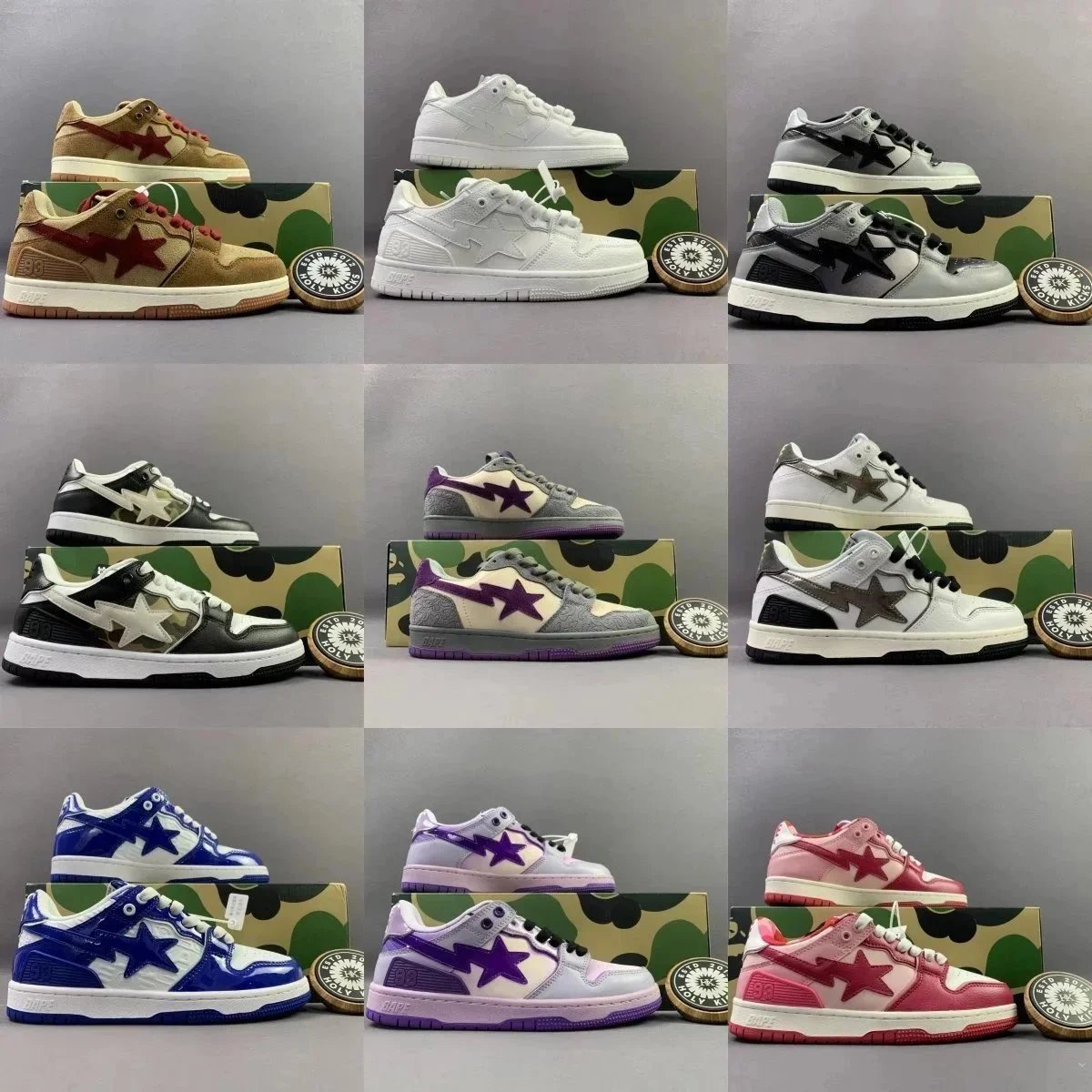 A Bathing Ape x Nike Dunk Low 'Red Star' Sneakers - 2