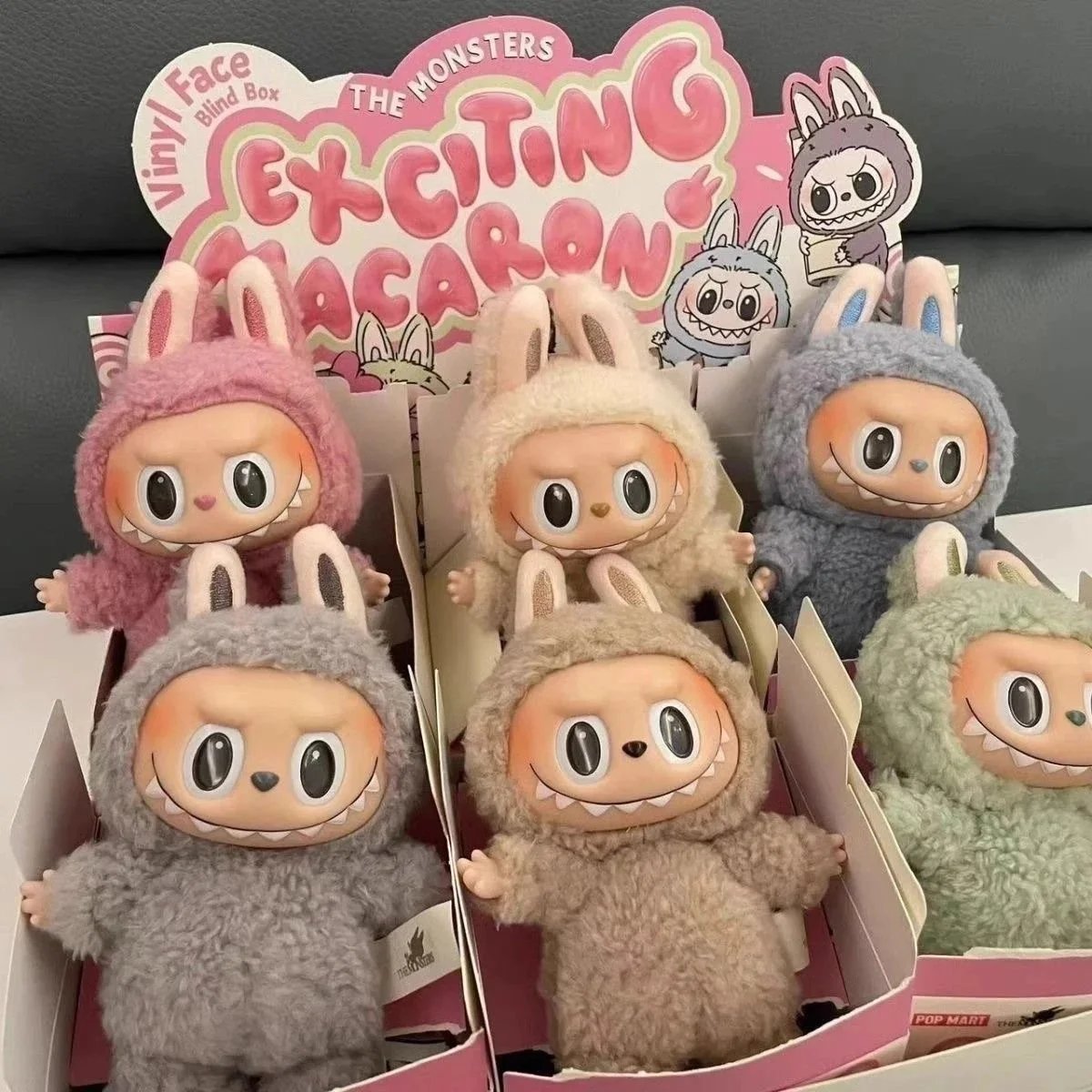 POP MART The Monsters Exciting Macaron Vinyl Face Blind Box Plush Toys