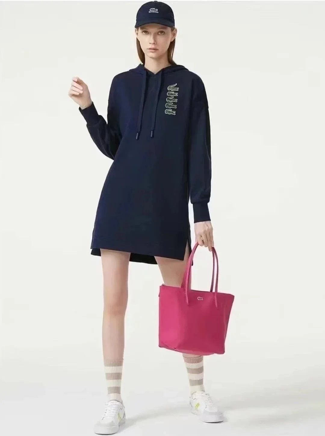 Lacoste L.12.12 Tote Bag Pink Handbag - 5