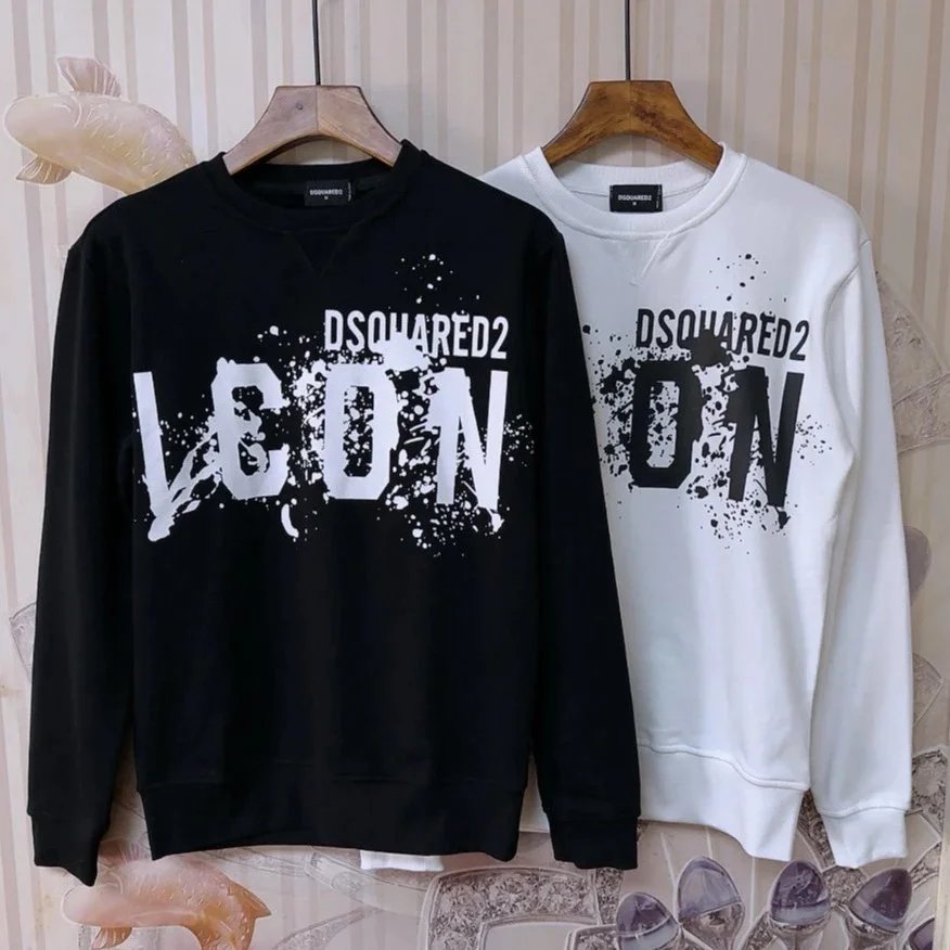 Dsquared2 Logo Print White Hoodie - 10