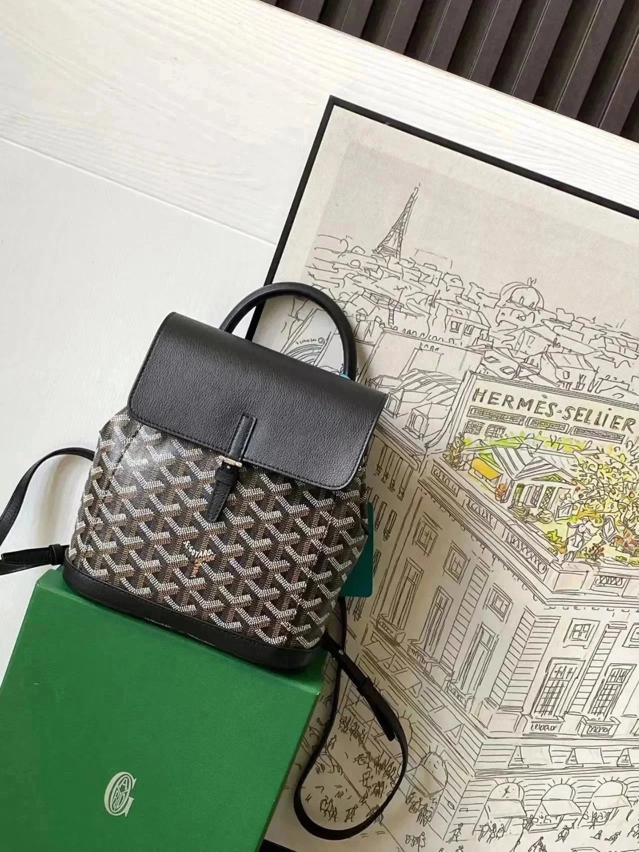 Goyard Saint Louis Tote Bag Gray Canvas with Mini Pouch Set - 9