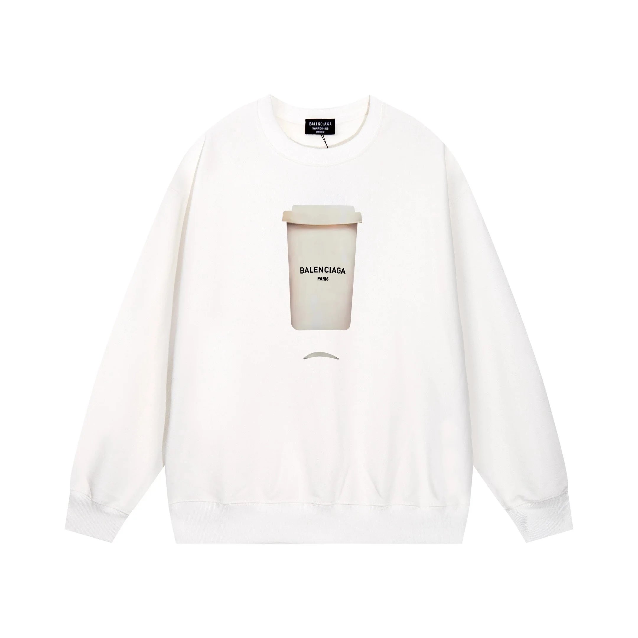 Versace Baroque Logo Embroidered Cream Hoodie - 6