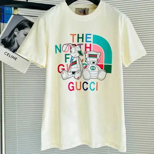 Gucci x The North Face Collaboration Graphic Print Cream T-Shirt - 1