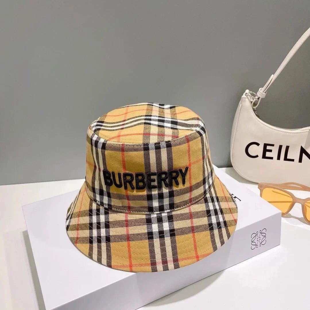 Burberry Classic Check Bucket Hat Beige Plaid Accessories - 8