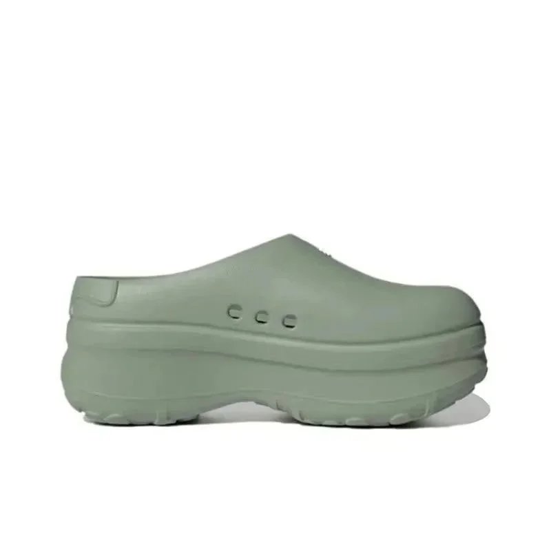 Off-White Platform Clog Sage Green Shoes - 1