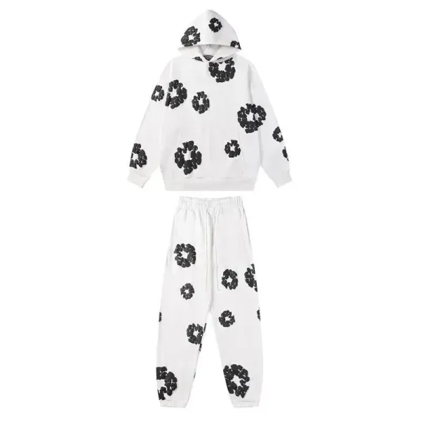 Gallery Dept Floral Print Hoodie and Sweatpants Set Charcoal Gray Casual-Set - 10