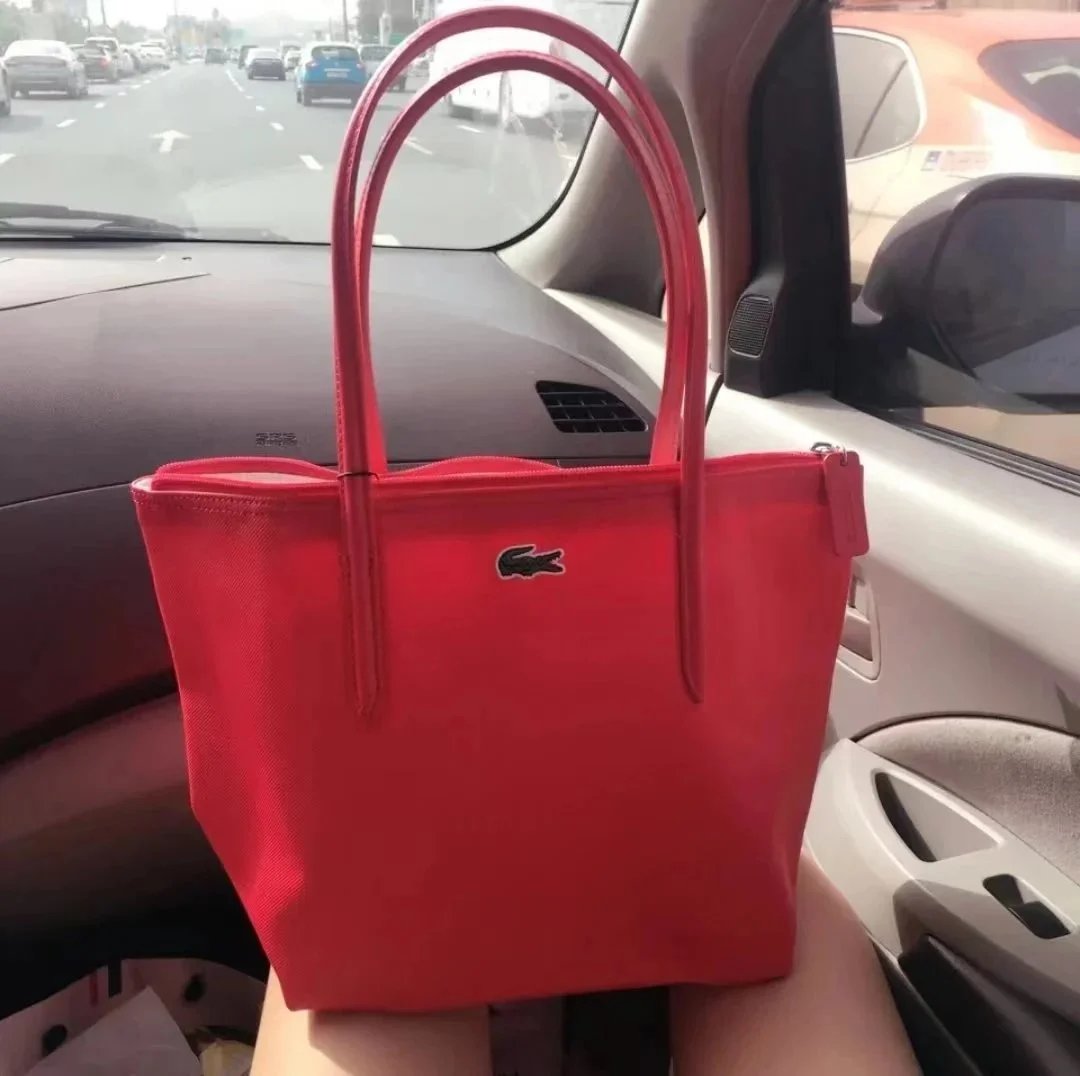 Lacoste L.12.12 Tote Bag Pink Handbag - 6