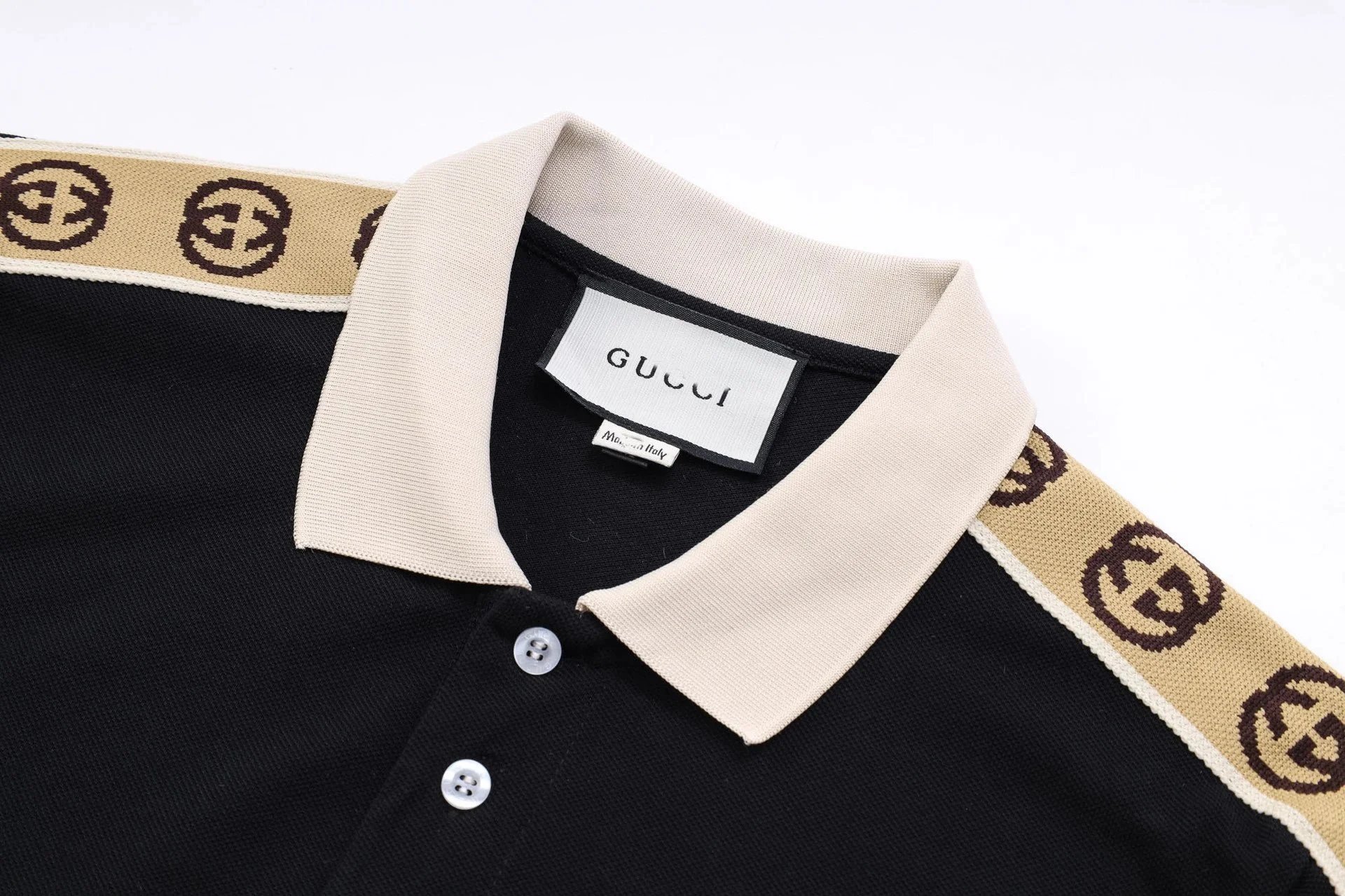 Gucci GG Web Trim Polo White - 5