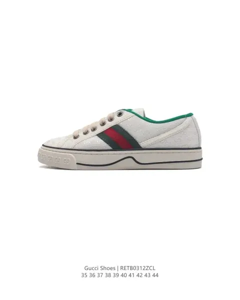 Gucci GG Marmont Sneakers Beige with Web Stripe and GG Jacquard Sneakers - 10