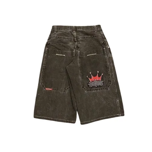 Corteiz Crown Patch Denim Shorts Black - 1