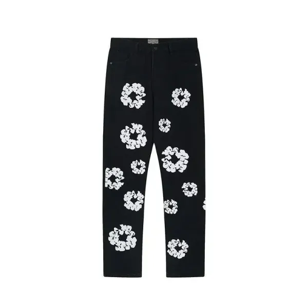 Gallery Dept Floral Print Hoodie and Sweatpants Set Charcoal Gray Casual-Set - 7