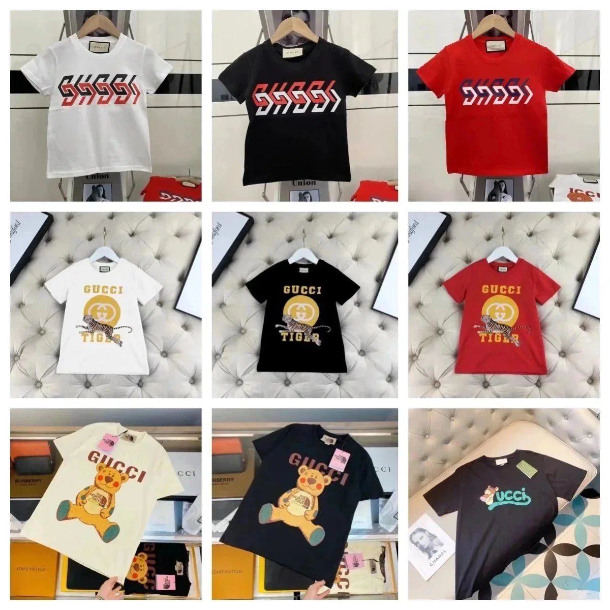 Gucci Tiger Logo Graphic Print T-Shirt