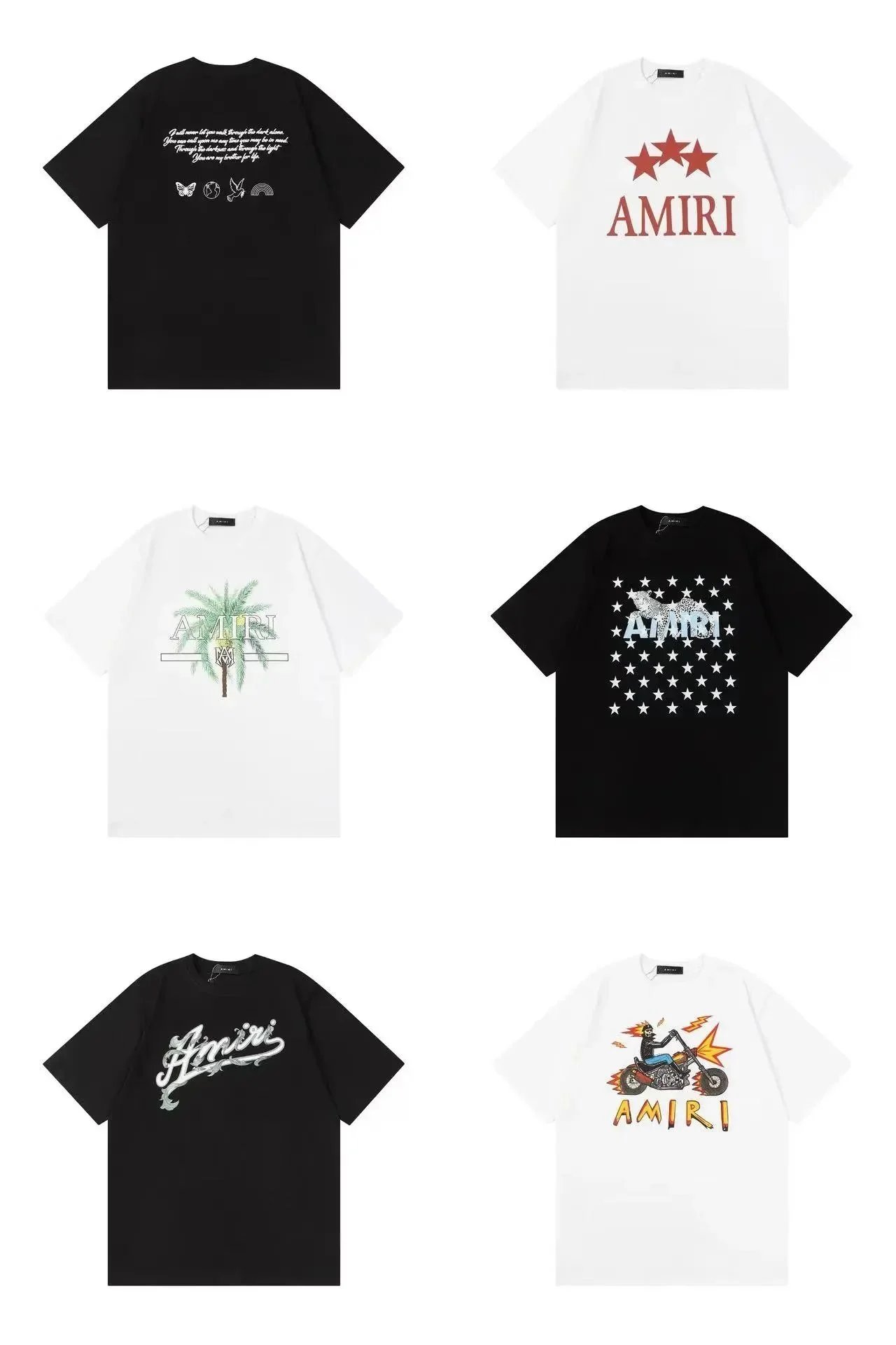 Amiri Logo Embroidered Arch T-Shirt Black - 2