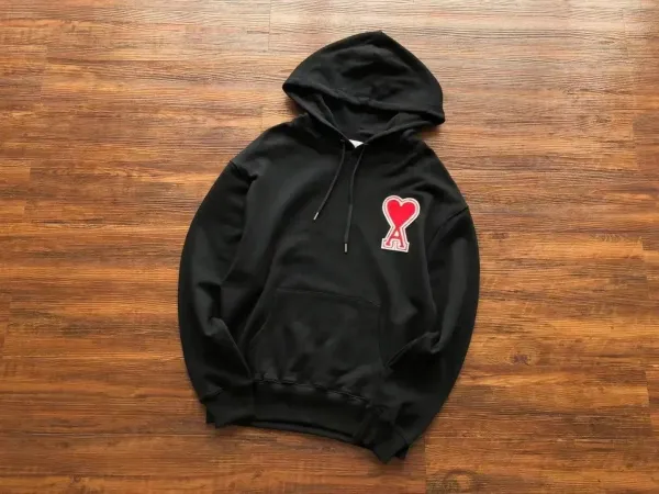 Play Comme des Garçons Heart Logo Black Hoodie - 1