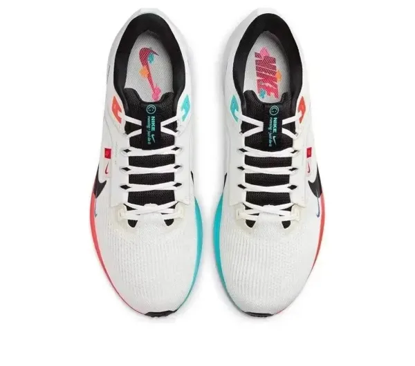 Nike Pegasus 40 White Navy Red Running Shoes - 3