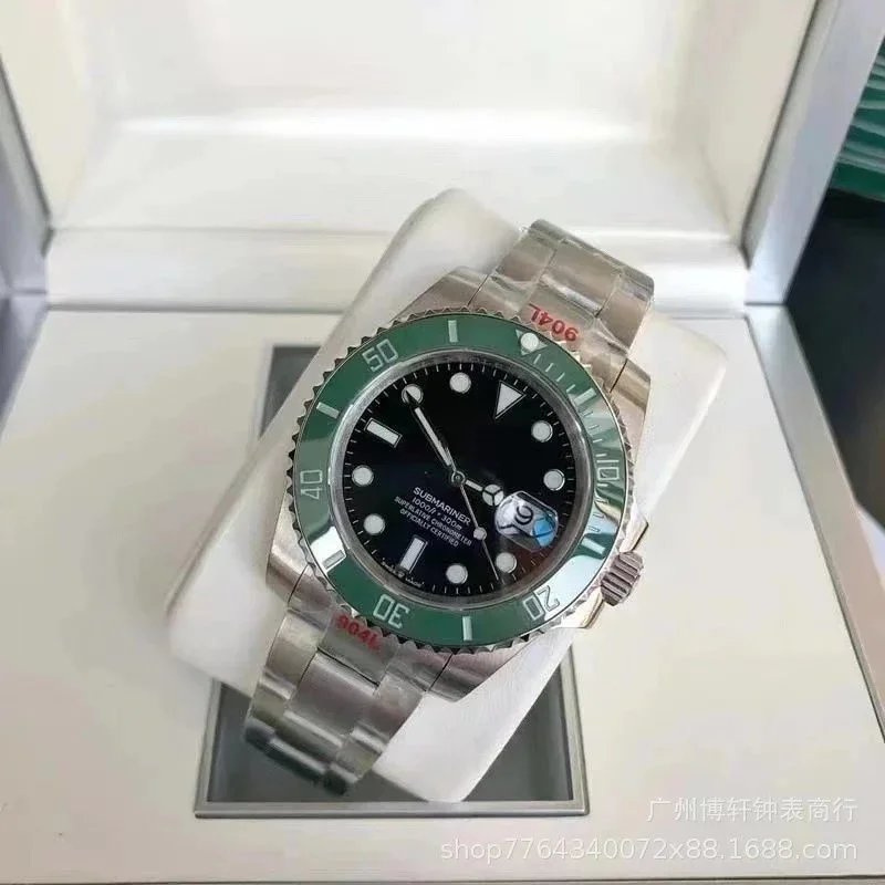 Rolex Submariner Blue Bezel Black Dial Stainless Steel Watch - 6