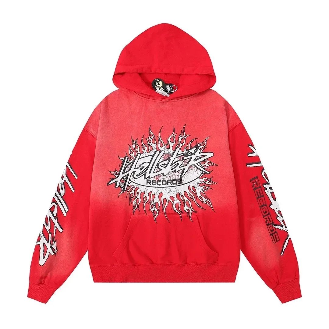 GRA Red Graphic Hoodie and Sweatpants Set - 7