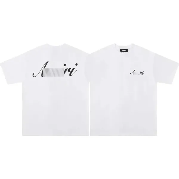 Amiri Script Logo White T-Shirt - 1