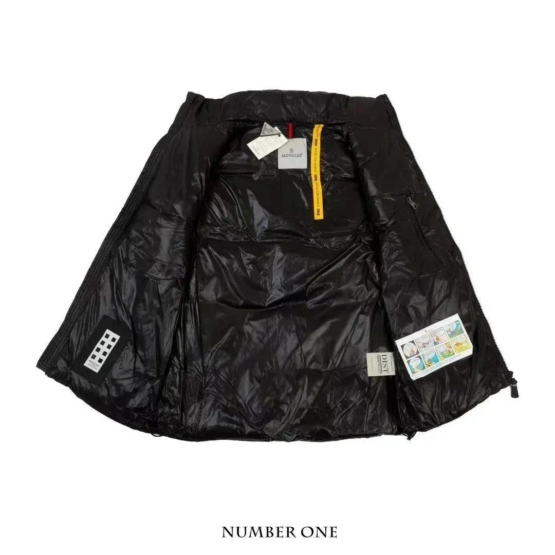 Moncler Genius Down Vest Silver Metallic with Fur Trim - 7