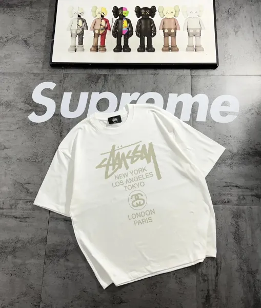 Stussy World Tour Graphic T-Shirt White - 1