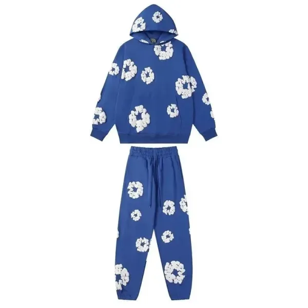 Gallery Dept Floral Print Hoodie and Sweatpants Set Charcoal Gray Casual-Set - 9