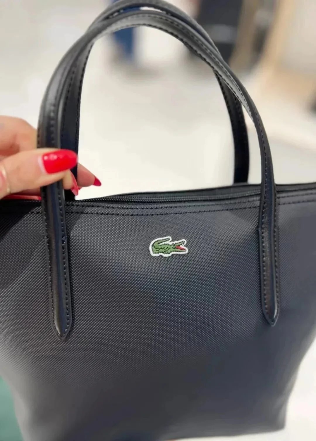 Lacoste L.12.12 Tote Bag Pink Handbag - 8