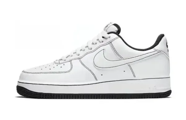Nike Air Force 1 Low White Black Sneakers - 1
