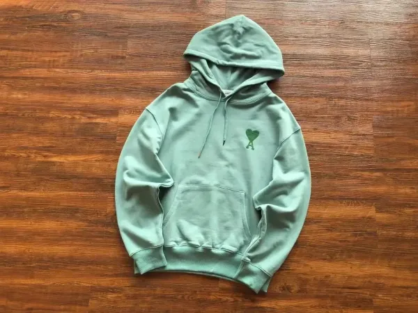 Play Comme des Garçons Heart Logo Mint Green Hoodie - 1