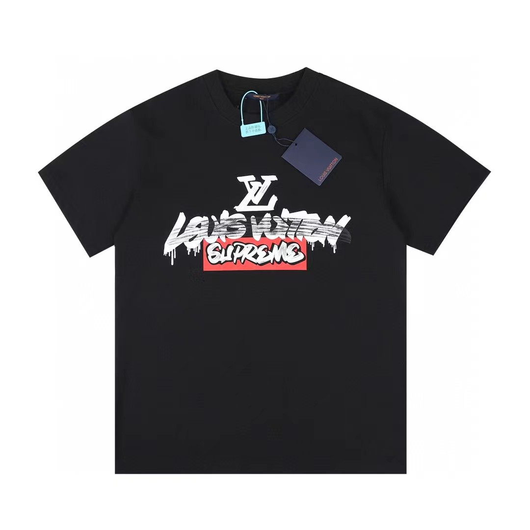 Louis Vuitton x Yoji Yamamoto Black Graphic T-Shirt - 8