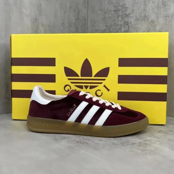 Adidas Originals x Gucci Gazelle Red Suede Sneakers - 7